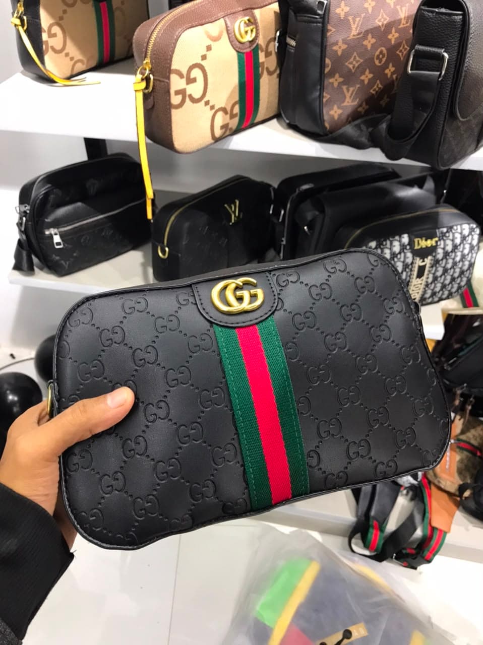 Gucci Side Bag Black 2 thumbnail 1