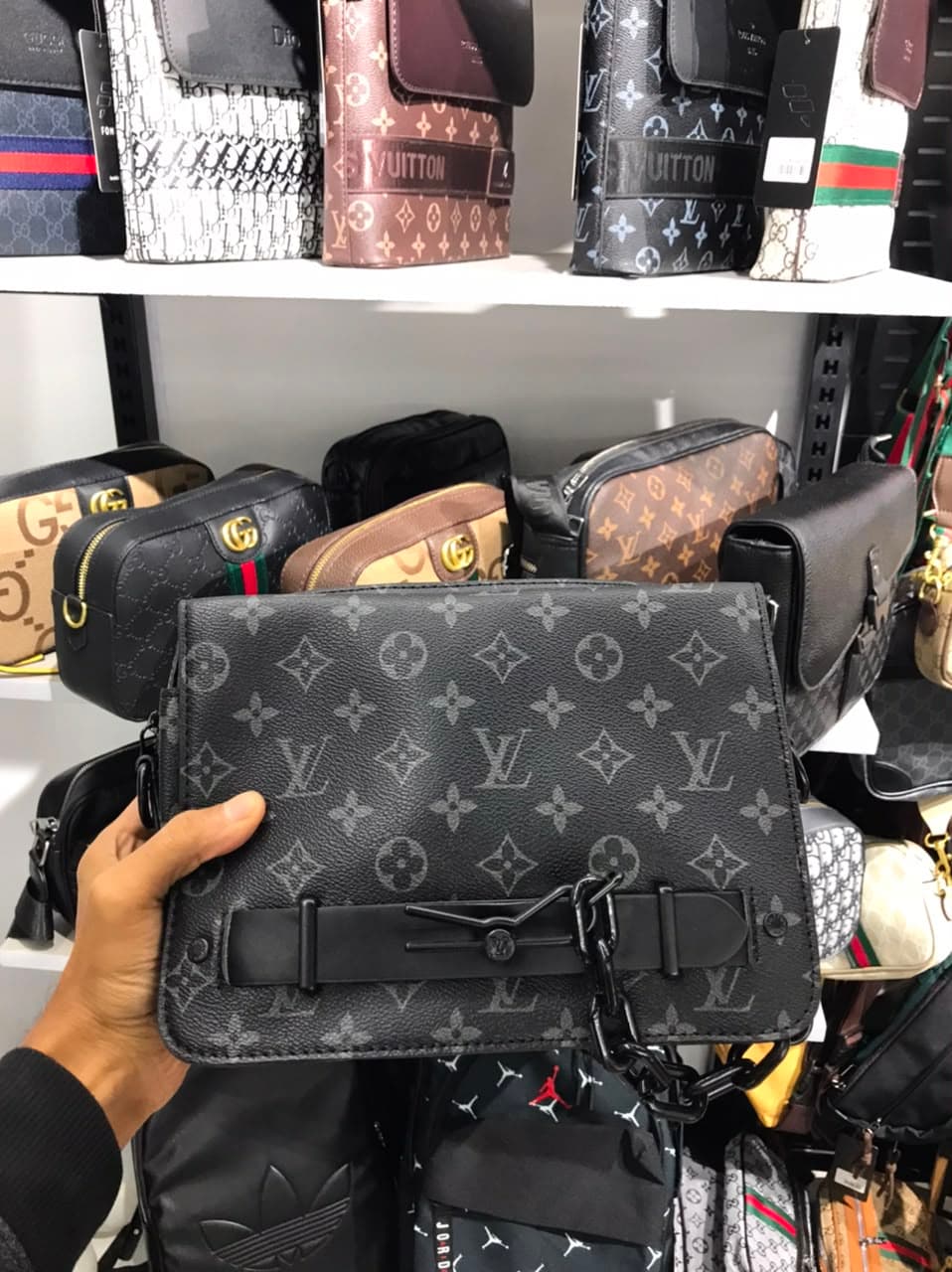 LV Side Bag Black 6 thumbnail 1